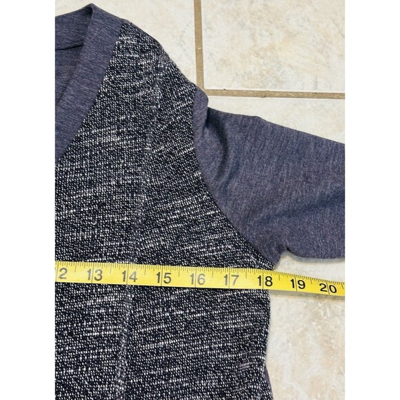 LOGO Lounge by Lori Goldstein Size XS V-Neck Zip Up Sweater Cardigan Lace Hem - Picture 8 of 12